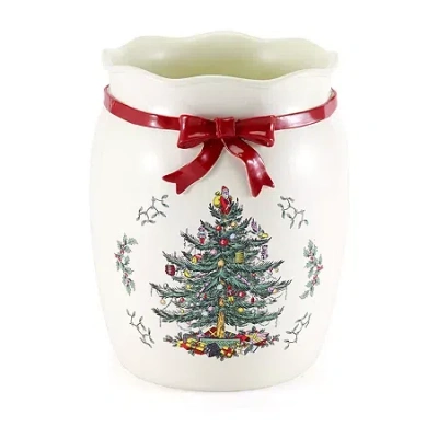 Avanti Spode Christmas Tree Trash Can In Red
