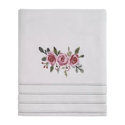 Avanti Spring Garden Floral Bath Towel Collection In White