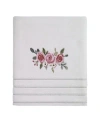 Avanti Spring Garden Peony Embroidered Cotton Bath Towel, 27" X 52" In Ivory