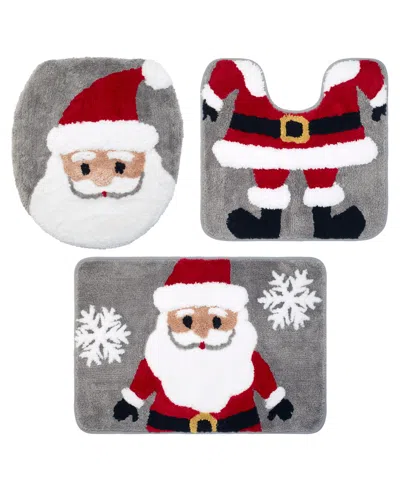 Avanti St. Nick Polyester Bath Rug Set In Multi Color