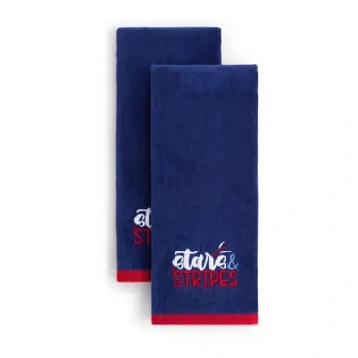 Avanti Stars & Stripes 2 Pack Hand Towel In Blue