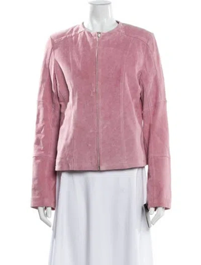 Pre-owned Avanti Suede Evening Jacket In Pink