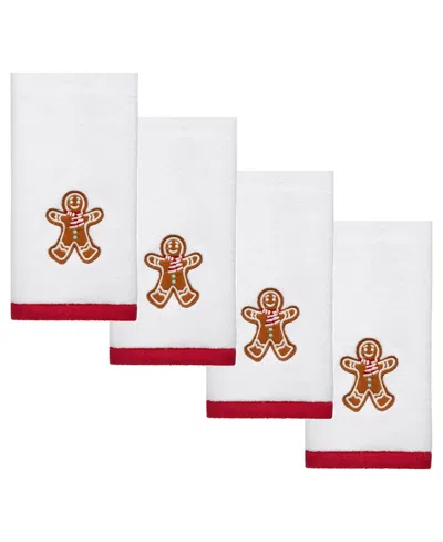 Avanti Sweet Treat Cotton 4-pc. Fingertip Towel Set, 18" X 11" In White