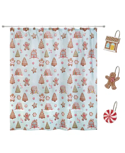 Avanti Sweet Treat Shower Curtain And 12-pc. Shower Curtain Hooks Set In Blue