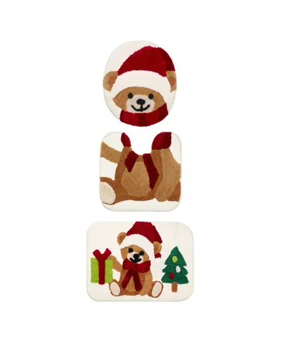 Avanti Teddy Bear 3-piece Contour Rug Set In Multi