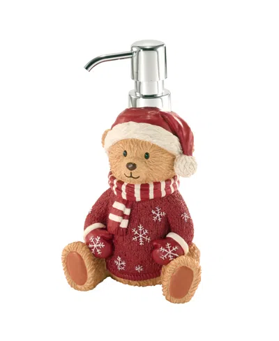 Avanti Teddy Bear Resin Lotion Dispenser In Red