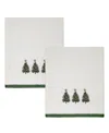 Avanti Trees Cotton 2-pc. Bath Towel Set, 50" X 27" In Green