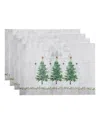 Avanti Trees Polyester 18" X 18'', Set Of 4 In Green