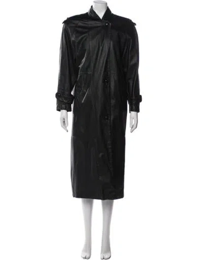 Pre-owned Avanti Vintage 1980's Trench Coat In Black