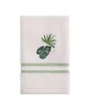 Avanti Viva Palm Embroidered Cotton Fingertip Towel, 11" X 18" In White