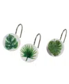Avanti Viva Palm Resin 12-pc. Shower Curtain Hooks In Green