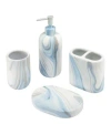 Avanti Waves Ceramic Bath Accessory Set In Blue