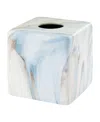 Avanti Waves Ceramic Tissue Box Cover In Blue