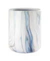 Avanti Waves Ceramic Wastebasket In Blue