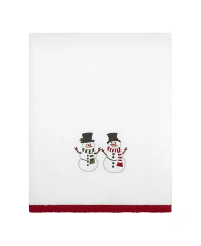 Avanti Winter Snowman Cotton Bath Towel Set, 50" X 27" In White