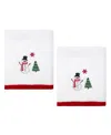 Avanti Winter Snowman Cotton Hand Towel, 28" X 16" In White