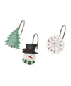 Avanti Winter Snowman Resin Shower Hooks In White