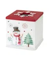 Avanti Winter Snowman Resin Tissue Cover In White