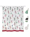Avanti Winter Snowman Shower Curtain And 12-pc. Shower Curtain Hooks Set In White