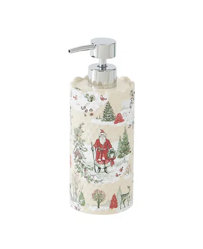 Avanti Yuletide Ceramic Lotion Dispenser In White