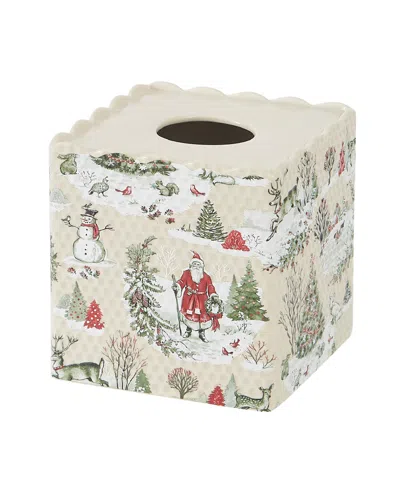 Avanti Yuletide Ceramic Tissue Box Cover In Multi
