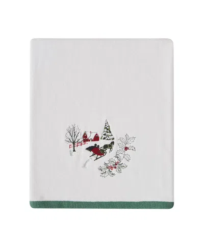 Avanti Yuletide Cotton Bath Towel, 50" X 27" In Green