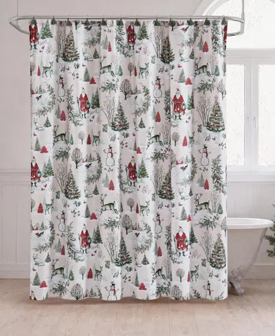 Avanti Yuletide Shower Curtain, 72" X 72" In Multi