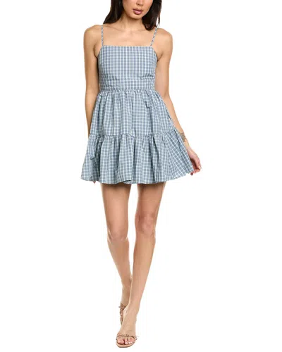 Avantlook Check Mini Dress In Blue