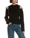 Avantlook Cold-shoulder Sweater In Black