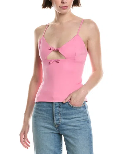 Avantlook Cutout Bow Cami Top In Pink