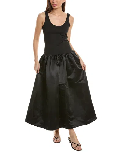 Avantlook Drop-waist Maxi Dress In Black