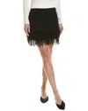 Avantlook Fringe Mini Skirt In Black