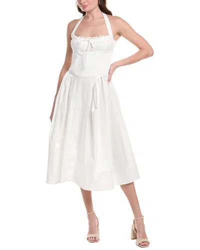 AVANTLOOK HALTER POPLIN MIDI DRESS