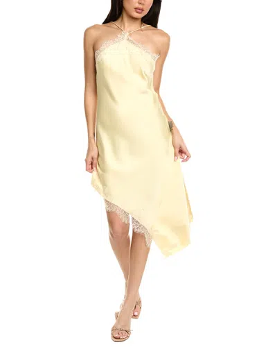 Avantlook Lace Midi Dress In Yellow