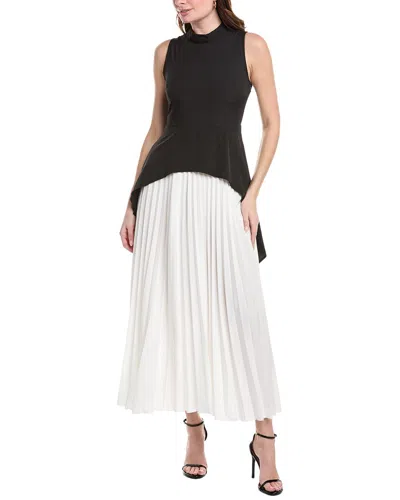Avantlook Peplum Waist Maxi Dress In Black