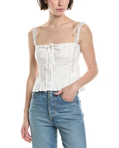 Avantlook Pintuck Top In White