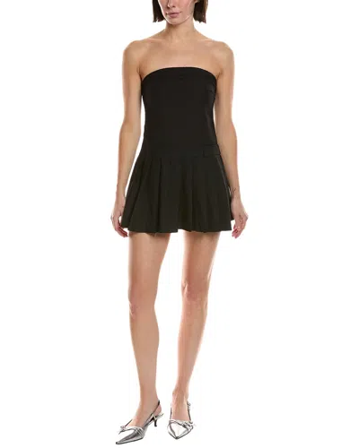 Avantlook Pleated Mini Dress In Black