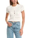 Avantlook Pointelle Cardigan In White