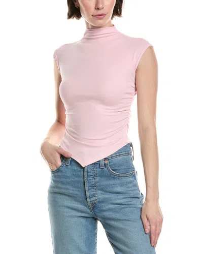 Avantlook Ruched Mock Neck Top