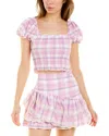 Avantlook Ruched Top In Pink