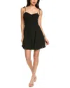Avantlook Solid Mini Dress In Black