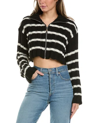 Avantlook Turtleneck Crop Sweater In Black