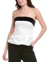 Avantlook Velvet Trim Tube Top In White