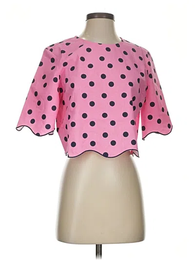 Avara Short Sleeve Blouse In Pink