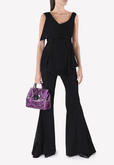 Avaro Figlio Eighties Flared Pants In Black