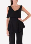 Avaro Figlio Sleeveless Ribbed Blouse In Black