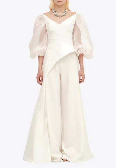 Avaro Figlio Zorni Wide-leg Trousers In White