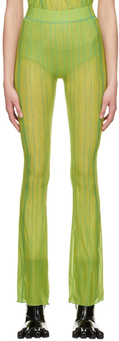 Avavav Green Apartment Trousers In Green Stripe