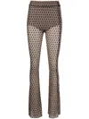Avavav Apartment Monogram-print Trousers In Brown