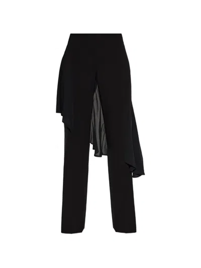 Avavav Asymmetrical Draped Trousers In Black